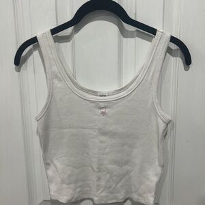 Garage White Graphic Top